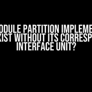 Can a Module Partition Implementation Unit Exist Without Its Corresponding Interface Unit?